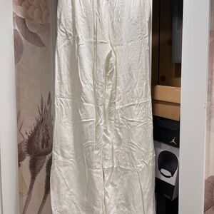 JLUXLABEL Cream Satin Pants